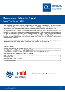 Development Education Digest Issue Two: January 2011