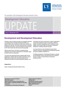 Development and Development Education Issue 4 September 2011