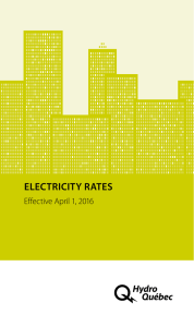 ELECTRICITY RATES Effective April 1, 2016 0,0272