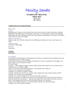 OVERFLOW MEETING MINUTES  ADMINISTRATIVE PROCEDURES________________________________________________