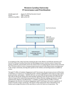 Western Carolina University IT Governance and Prioritization