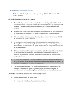 3.04 By-Laws of the Faculty Senate