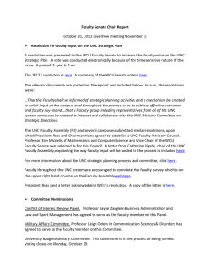 Faculty Senate Chair Report October 31, 2012 (overflow meeting November 7)