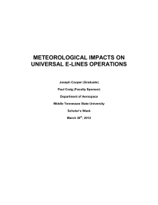 METEOROLOGICAL IMPACTS ON UNIVERSAL E-LINES OPERATIONS