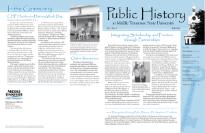 Public History  In the Community at Middle Tennessee State University