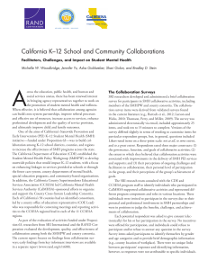 A California K–12 School and Community Collaborations