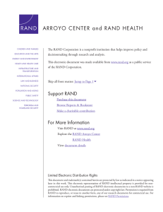 ARROYO CENTER and RAND HEAL
