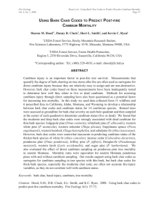 Hood et al.: Using Bark Char Codes to Predict Post-fire... Fire Ecology Page 57 Vol. 4, No. 1, 2008