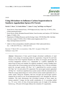 forests Using Silviculture to Influence Carbon Sequestration in Southern Appalachian Spruce-Fir Forests