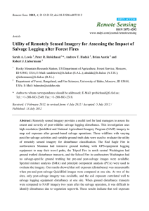 Remote Sensing Salvage Logging after Forest Fires