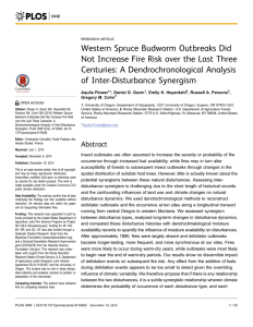 Western Spruce Budworm Outbreaks Did Centuries: A Dendrochronological Analysis