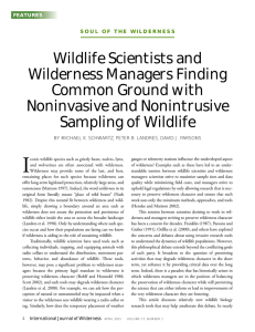 Wildlife Scientists and Wilderness Managers Finding Common Ground with Noninvasive and Nonintrusive