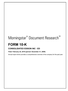 Morningstar Document Research FORM 10-K ®