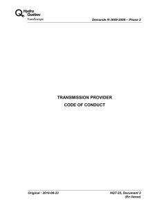 TRANSMISSION PROVIDER Demande R-3669-2008 – Phase 2 Original : 2010-06-23