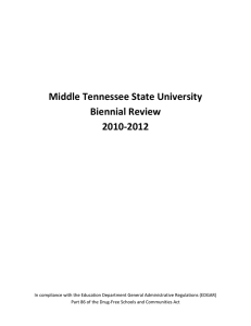 Middle Tennessee State University Biennial Review 2010-2012