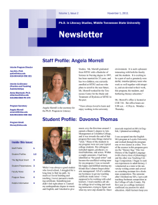 Staff Profile: Angela Morrell