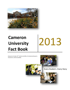 2013 Cameron University Fact Book