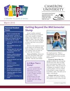 Getting Beyond the Mid-Semester Slump March 2016 Seasonal Student