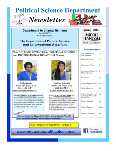 Newsletter  Spring  2015 Department to change its name