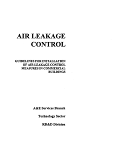 AIRLEAKAGE CONTROL A&amp;E Services Brsnch Technology Sector