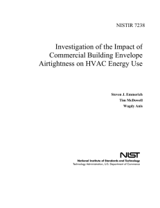 Investigation of the Impact of Commercial Building Envelope NISTIR 7238