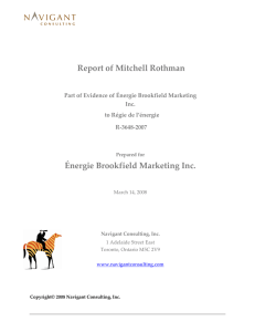 Report of Mitchell Rothman Énergie Brookfield Marketing Inc.