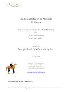   Additional Report of Mitchell  Rothman  Énergie Brookfield Marketing Inc.  