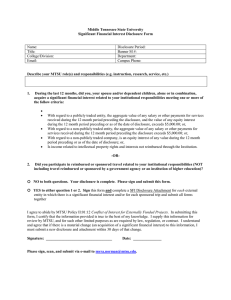 Middle Tennessee State University Significant Financial Interest Disclosure Form