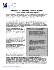 Pregnant and Parenting Students’ Rights: FAQs For College and Graduate Students