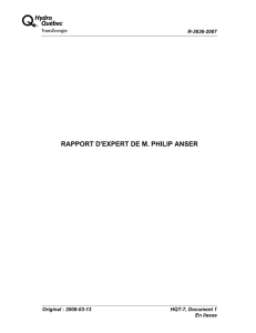 RAPPORT D'EXPERT DE M. PHILIP ANSER R-3636-2007 Original : 2008-03-13 HQT-7, Document 1