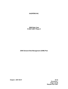 GAZIFÈRE INC. 2008 Rate Case R-3637-2007 Phase II