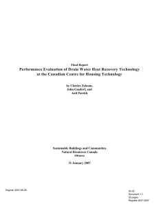 Performance Evaluation of Drain Water Heat Recovery Technology