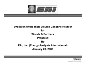 Evolution of the High Volume Gasoline Retailer for Woods &amp; Partners Prepared
