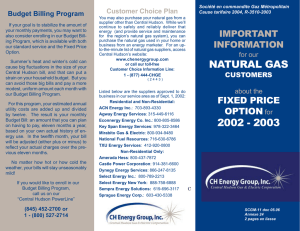 Customer Choice Plan Budget Billing Program