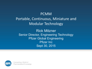 PCMM Portable, Continuous, Miniature and Modular Technology Rick Mitzner