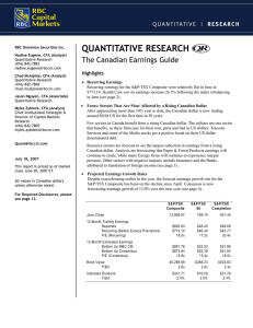 A QUANTITATIVE RESEARCH  The Canadian Earnings Guide