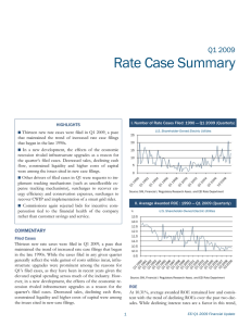 Rate Case Summary Q1 2009