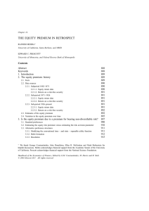 THE EQUITY PREMIUM IN RETROSPECT