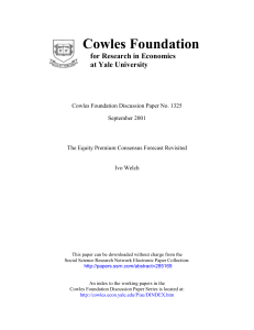 Cowles Foundation for Research in Economics at Yale University