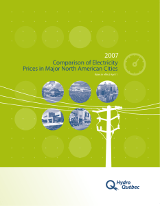 2007 Comparison of Electricity Prices in Major North American Cities