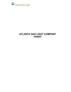 ATLANTA GAS LIGHT COMPANY TARIFF