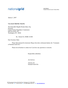 January 3, 2007 The Honorable Magalie Roman Salas, Esq. Secretary