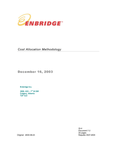 Cost Allocation Methodology December 16, 2003 Enbridge Inc. 3000, 425 – 1