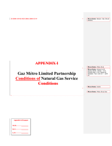 Gaz Métro Limited Partnership  APPENDIX I D-2008-155 R-3523-2003, 2008 12 19