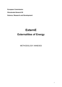 ExternE Externalities of Energy METHODOLOGY ANNEXES European Commission