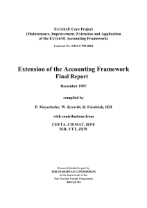 Extension of the Accounting Framework Final Report