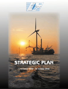 STRATEGIC PLAN  IEA 1 November 2003 – 31 October 2008