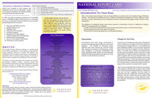 NATIONAL REPORT CARD ON ENERGY EFFICIENCY