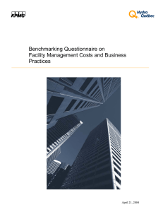 Benchmarking Questionnaire on Facility Management Costs and Business Practices