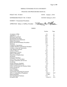 1 MIDDLE TENNESSEE STATE UNIVERSITY POLICIES AND PROCEDURES MANUAL POLICY NO:  IV:06:01